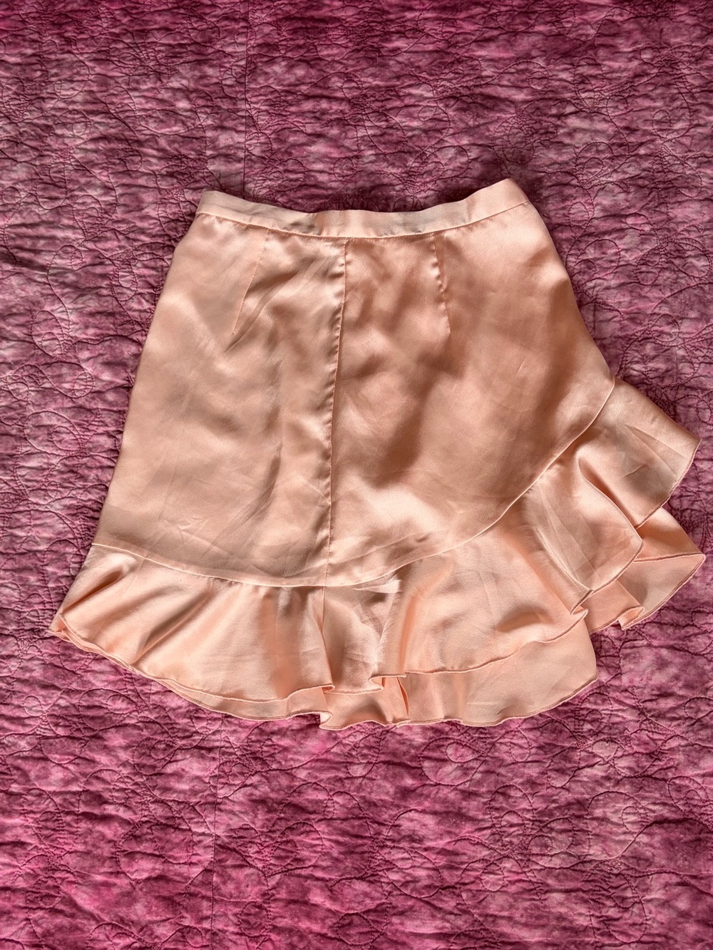 Sugar Thrillz Peach Ruffle Mini Skirt